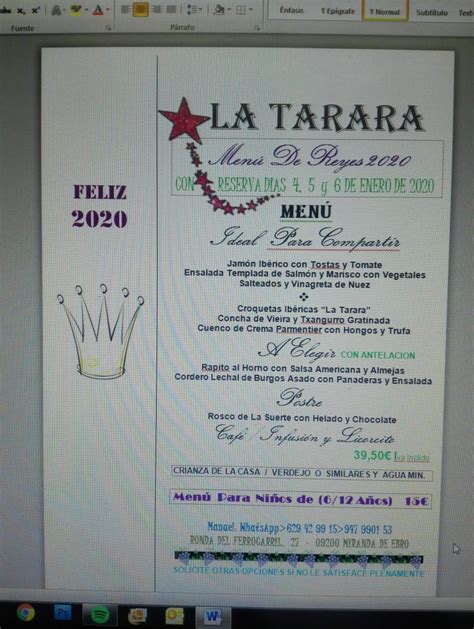 Restaurante La tarara, Miranda de Ebro